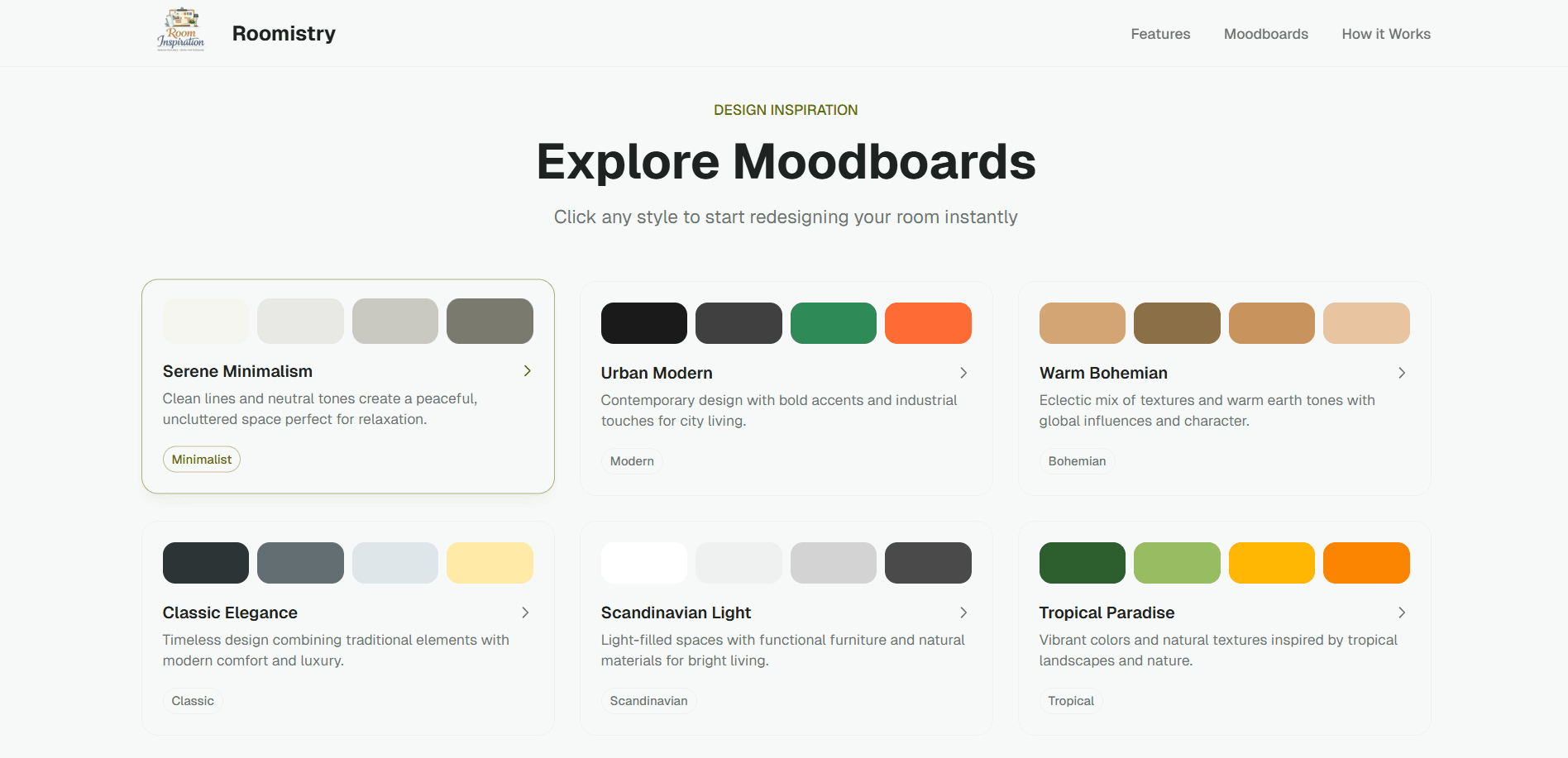 Roomistry - AI-powered room redesign platform screenshot 1