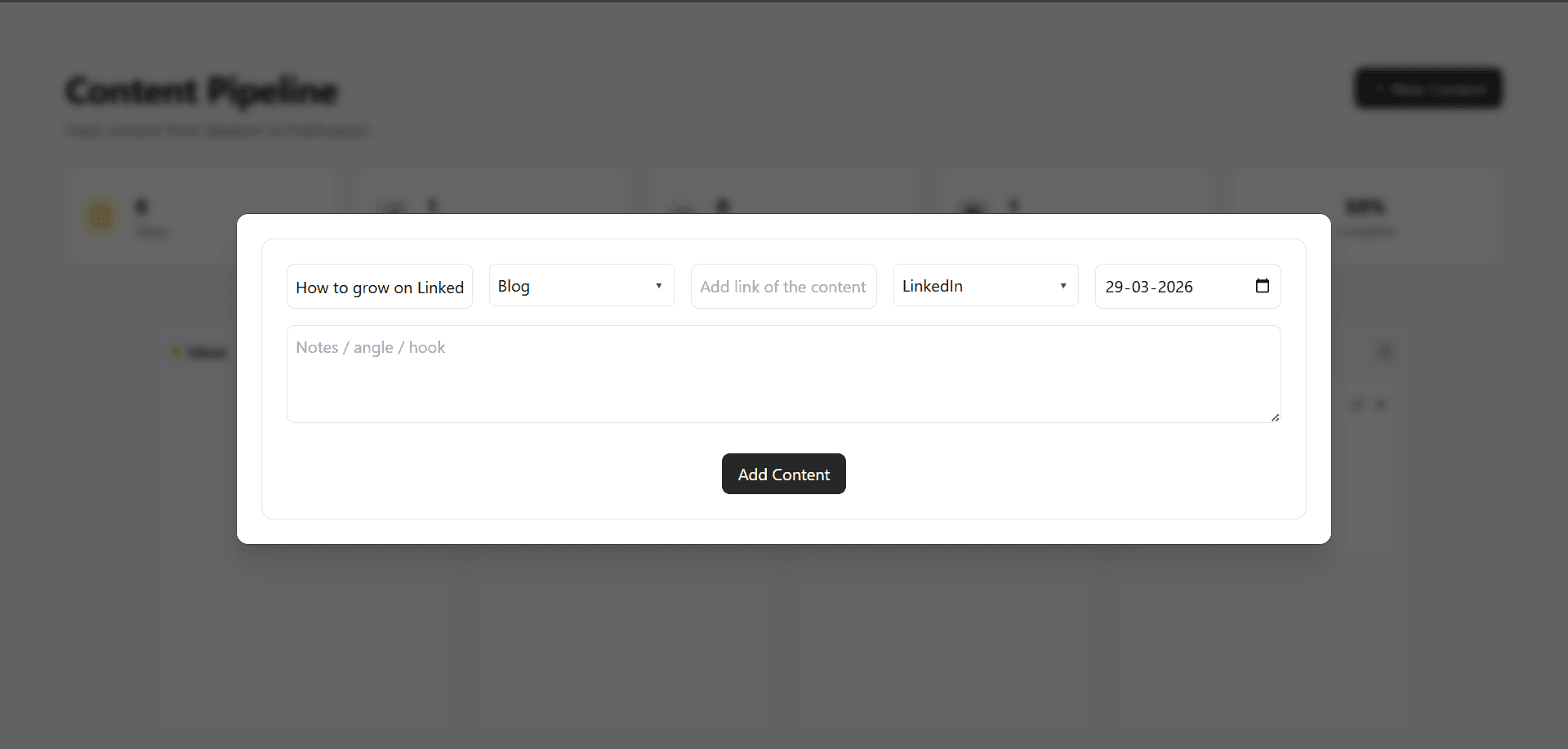 Content Kanban Board - visual workflow for creators screenshot 0