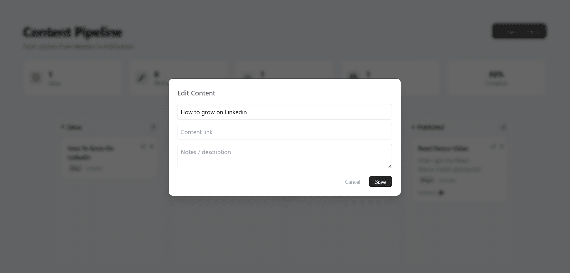 Content Kanban Board - visual workflow for creators screenshot 2